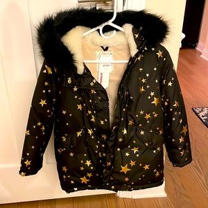 J. Crew Crewcuts- GIRLS' STAR-PRINT FISHTAIL PARKA - never worn and tags on